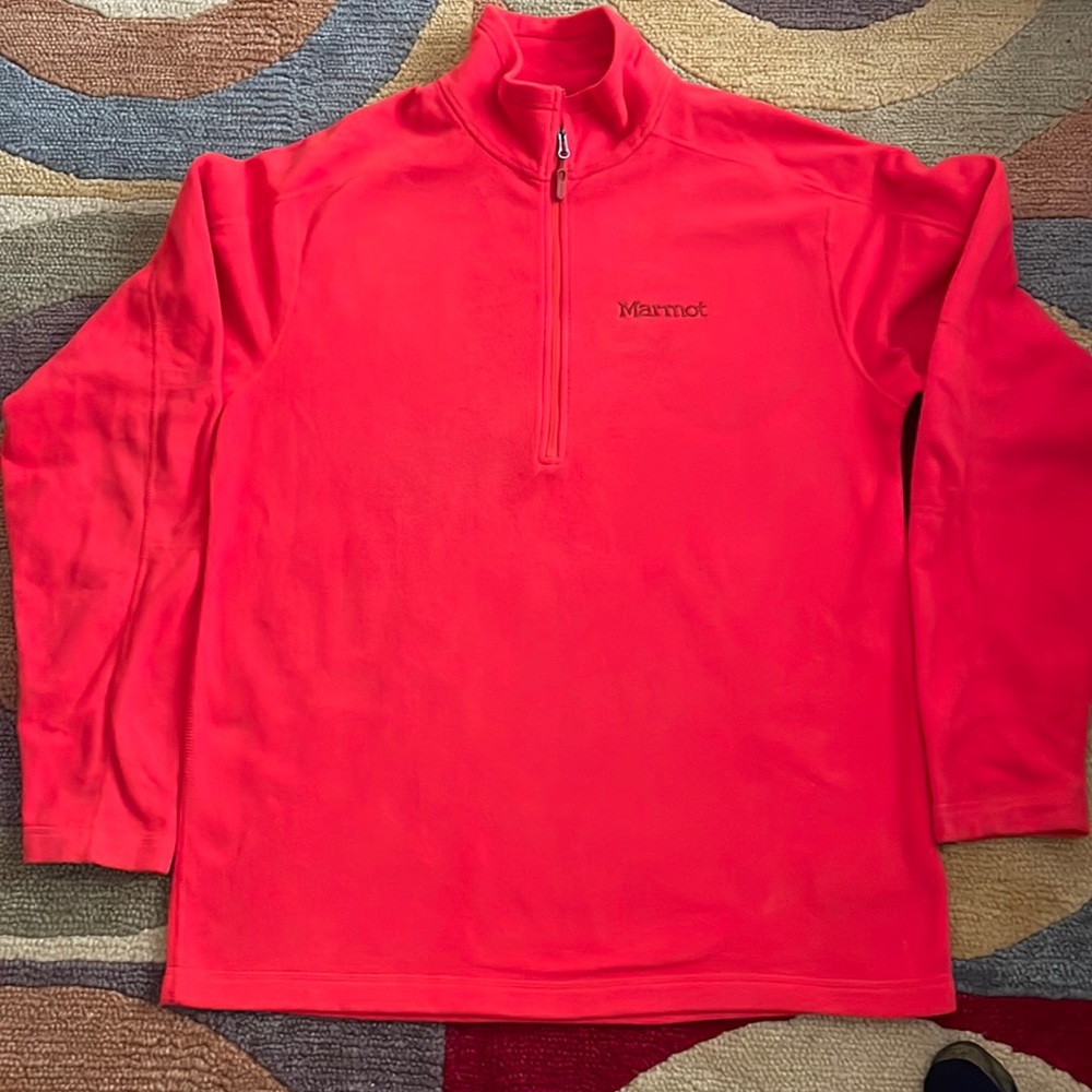 Women’s Marmot Orange Quarter-Zip Polo Tech  Sweatshirt